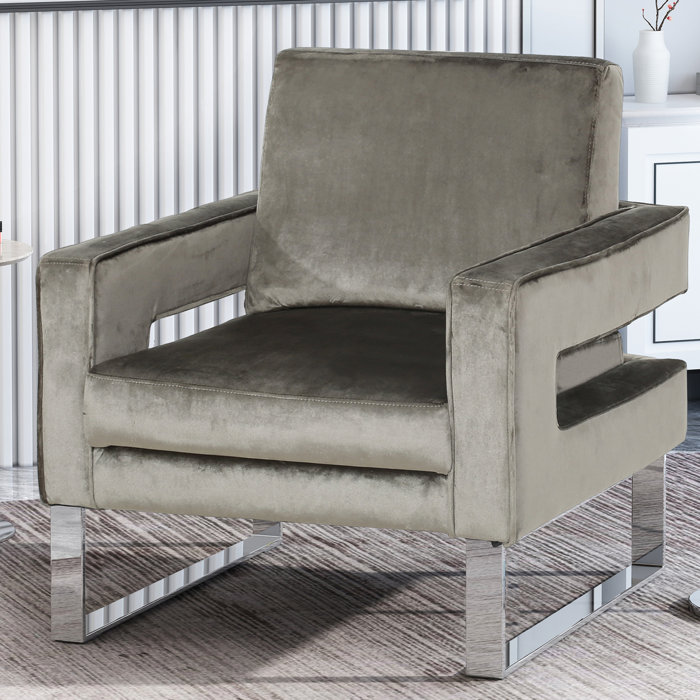 Mercer41 Lightle 31.5'' Wide Velvet Armchair & Reviews Wayfair